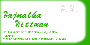 hajnalka wittman business card